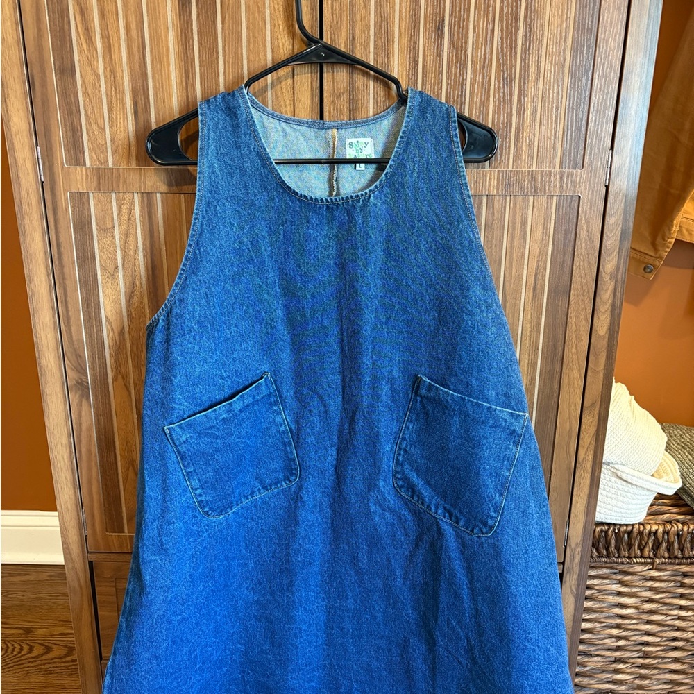 Denim Sleeveless Midi Dress